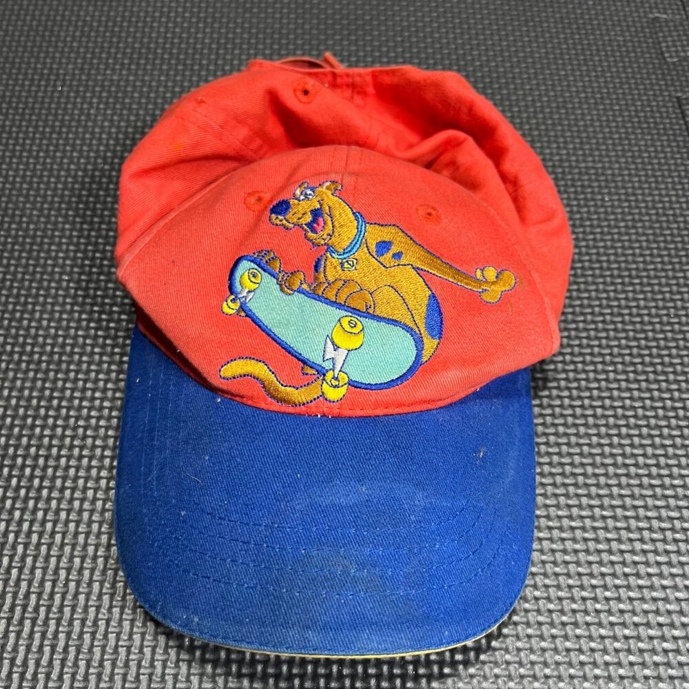 Scooby-Doo Kids Red & Blue Adjustable Hat With Skateboard Embroidered Design